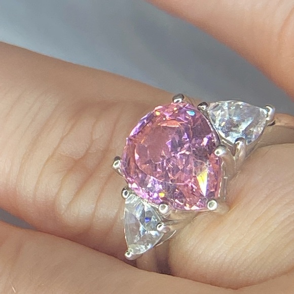 Beautiful 925 Sterling Silver tourmaline and cubic zirconia - Picture 3 of 6